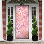 African Zebra Leopard Pattern Door Cover Blush Savannah