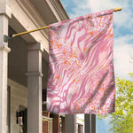 African Zebra Leopard Pattern Garden Flag Blush Savannah
