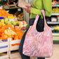 African Zebra Leopard Pattern Grocery Bag Blush Savannah