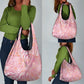 African Zebra Leopard Pattern Grocery Bag Blush Savannah