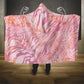African Zebra Leopard Pattern Hooded Blanket Blush Savannah