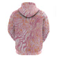 African Zebra Leopard Pattern Hoodie Blush Savannah