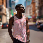 African Zebra Leopard Pattern Men Tank Top Blush Savannah