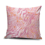 African Zebra Leopard Pattern Pillow Cover Blush Savannah