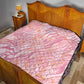African Zebra Leopard Pattern Quilt Blush Savannah