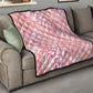 African Zebra Leopard Pattern Quilt Blush Savannah