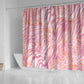 African Zebra Leopard Pattern Shower Curtain Blush Savannah