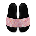 African Zebra Leopard Pattern Slide Sandals Blush Savannah