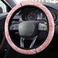 African Zebra Leopard Pattern Steering Wheel Cover Blush Savannah