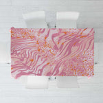 African Zebra Leopard Pattern Tablecloth Blush Savannah