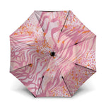 African Zebra Leopard Pattern Umbrella Blush Savannah