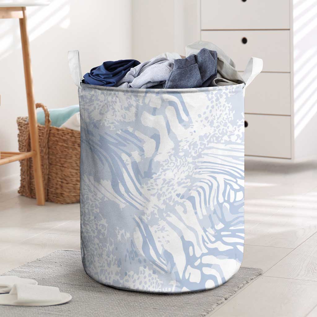 African Zebra Leopard Pattern Laundry Basket Sky Savannah