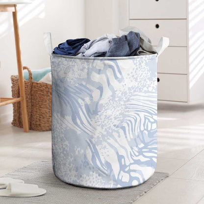 African Zebra Leopard Pattern Laundry Basket Sky Savannah
