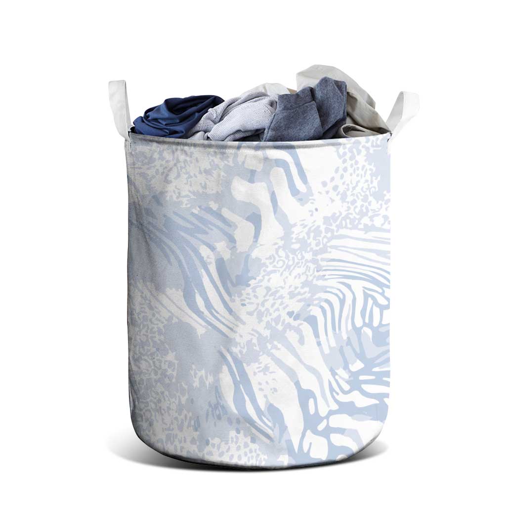African Zebra Leopard Pattern Laundry Basket Sky Savannah