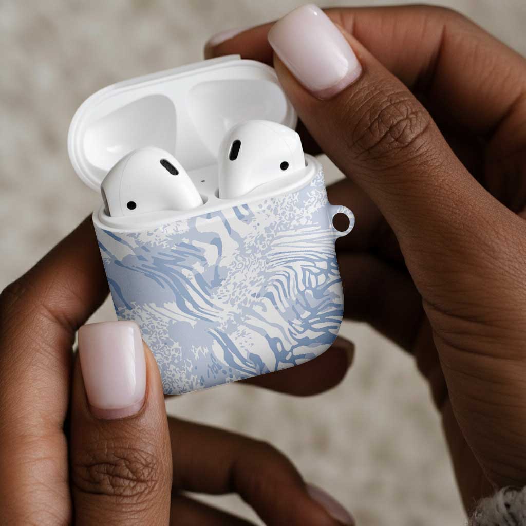 African Zebra Leopard Pattern AirPods Case Sky Savannah