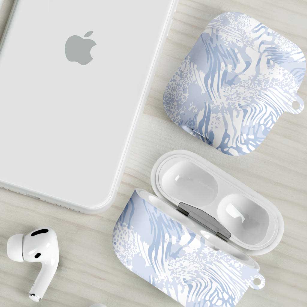 African Zebra Leopard Pattern AirPods Case Sky Savannah