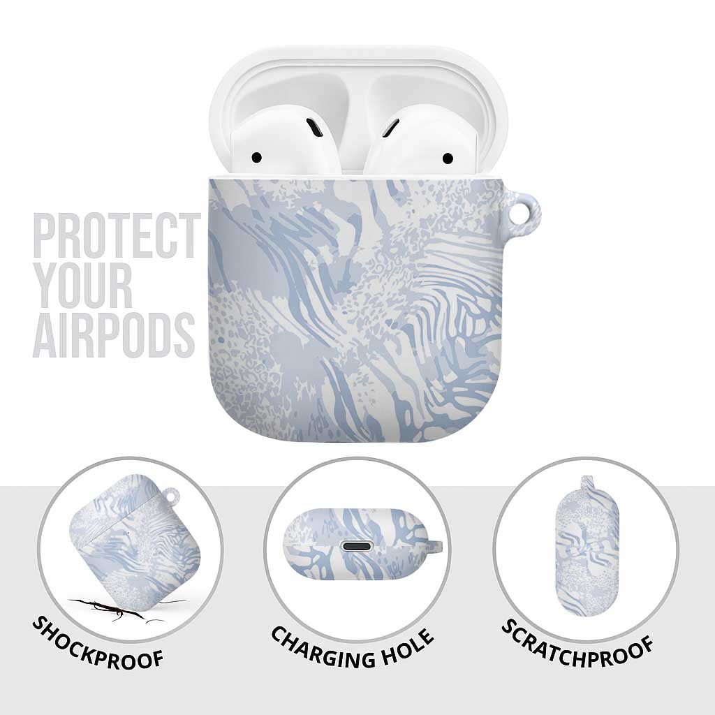 African Zebra Leopard Pattern AirPods Case Sky Savannah