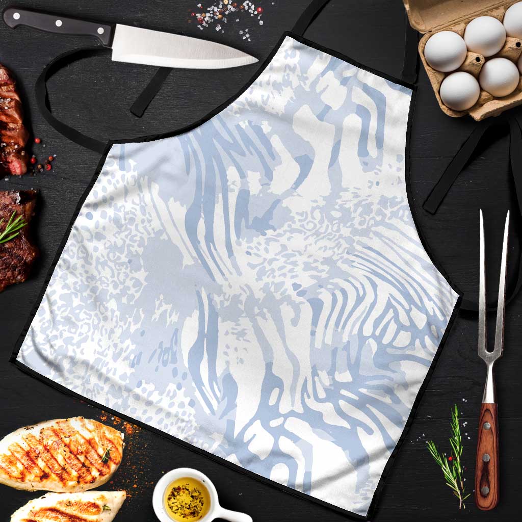 African Zebra Leopard Pattern Apron Sky Savannah