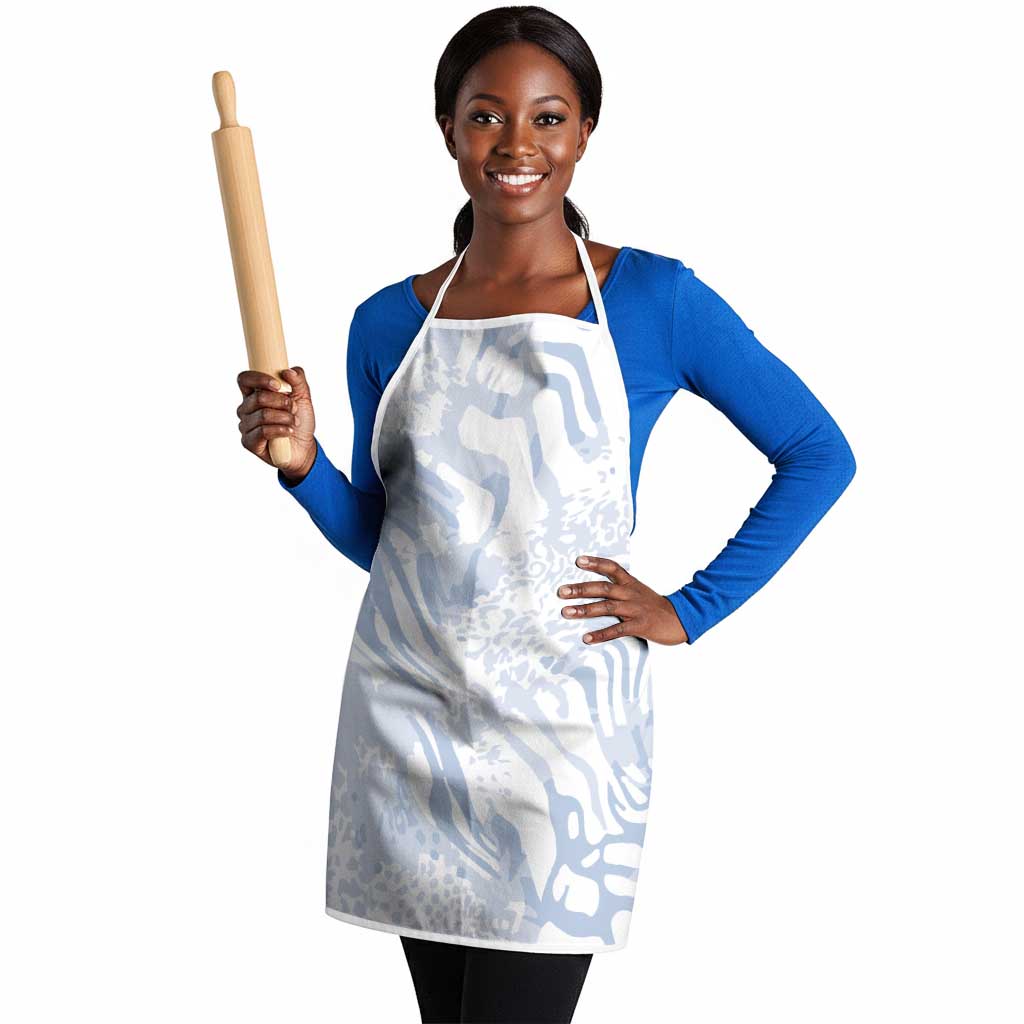 African Zebra Leopard Pattern Apron Sky Savannah