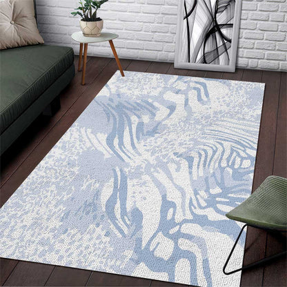 African Zebra Leopard Pattern Area Rug Sky Savannah