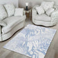 African Zebra Leopard Pattern Area Rug Sky Savannah