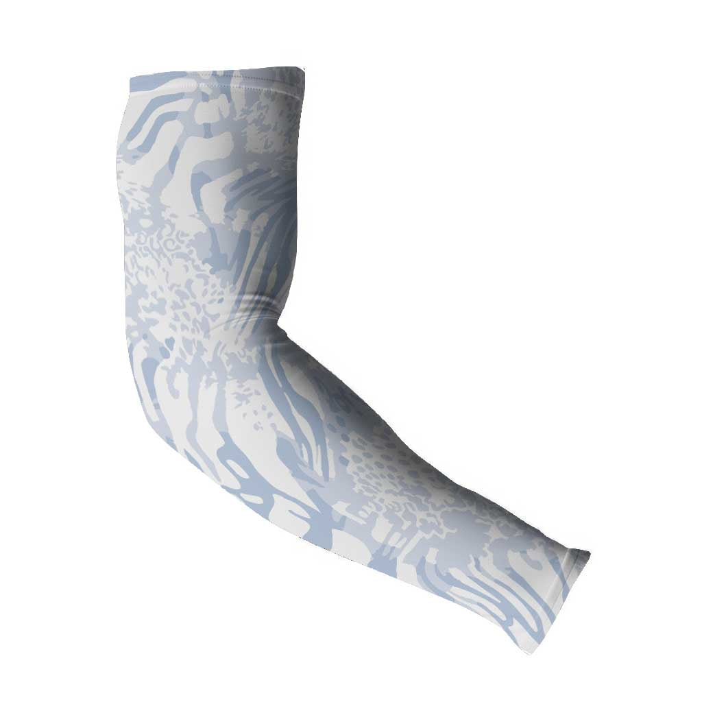 African Zebra Leopard Pattern Arm Sleeves Sky Savannah