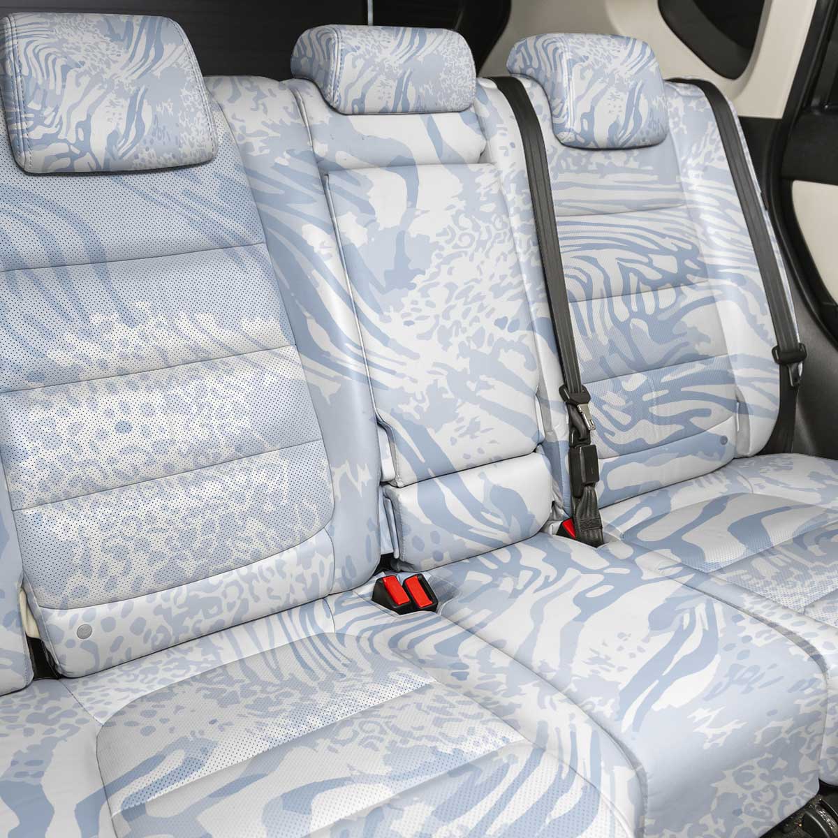 African Zebra Leopard Pattern Back Car Seat Cover Sky Savannah