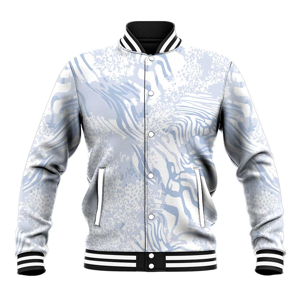 African Zebra Leopard Pattern Baseball Jacket Sky Savannah