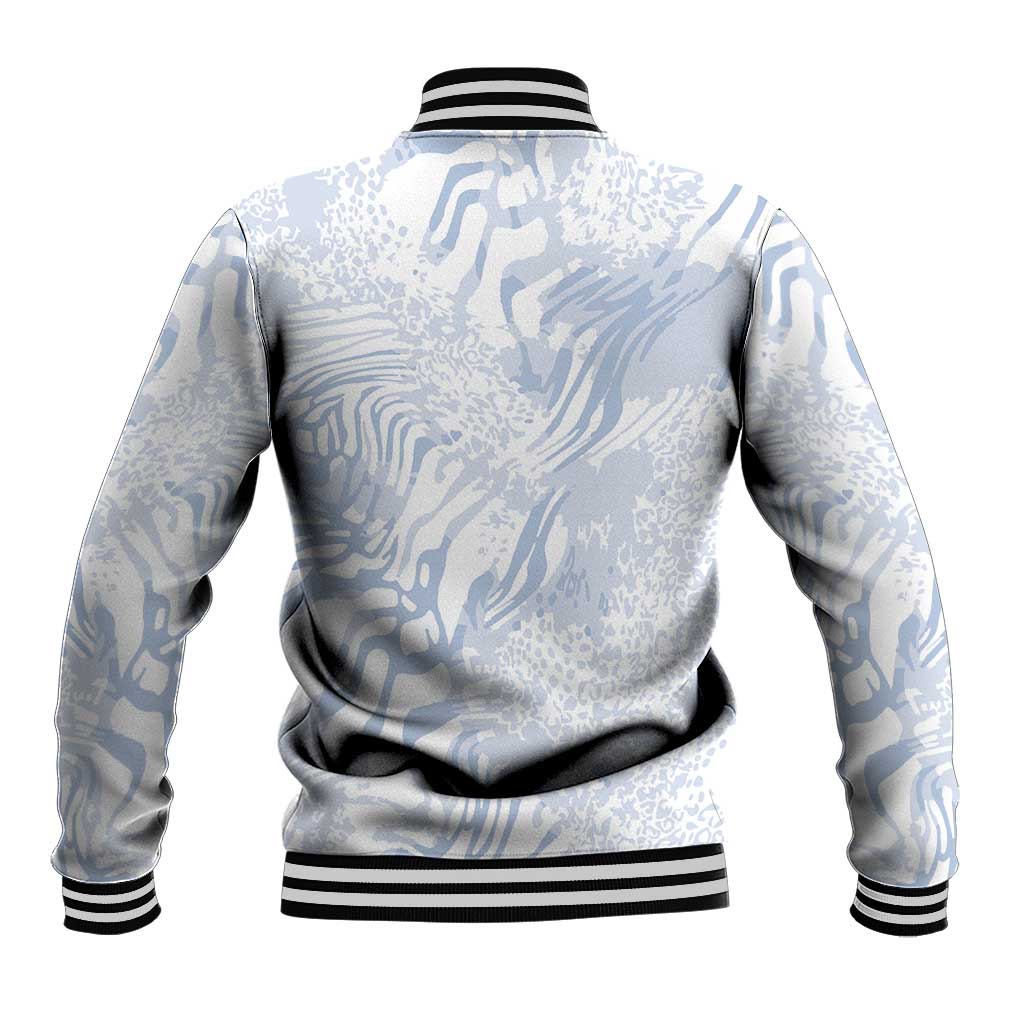 African Zebra Leopard Pattern Baseball Jacket Sky Savannah