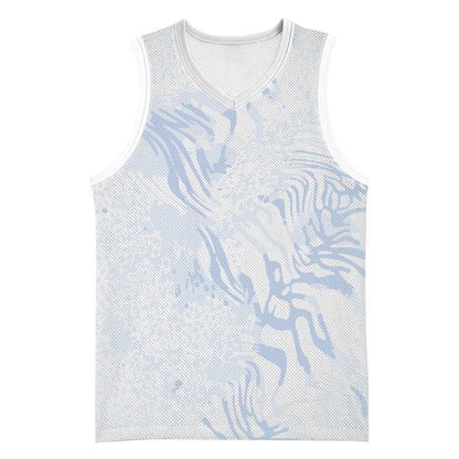 African Zebra Leopard Pattern Basketball Jersey Sky Savannah