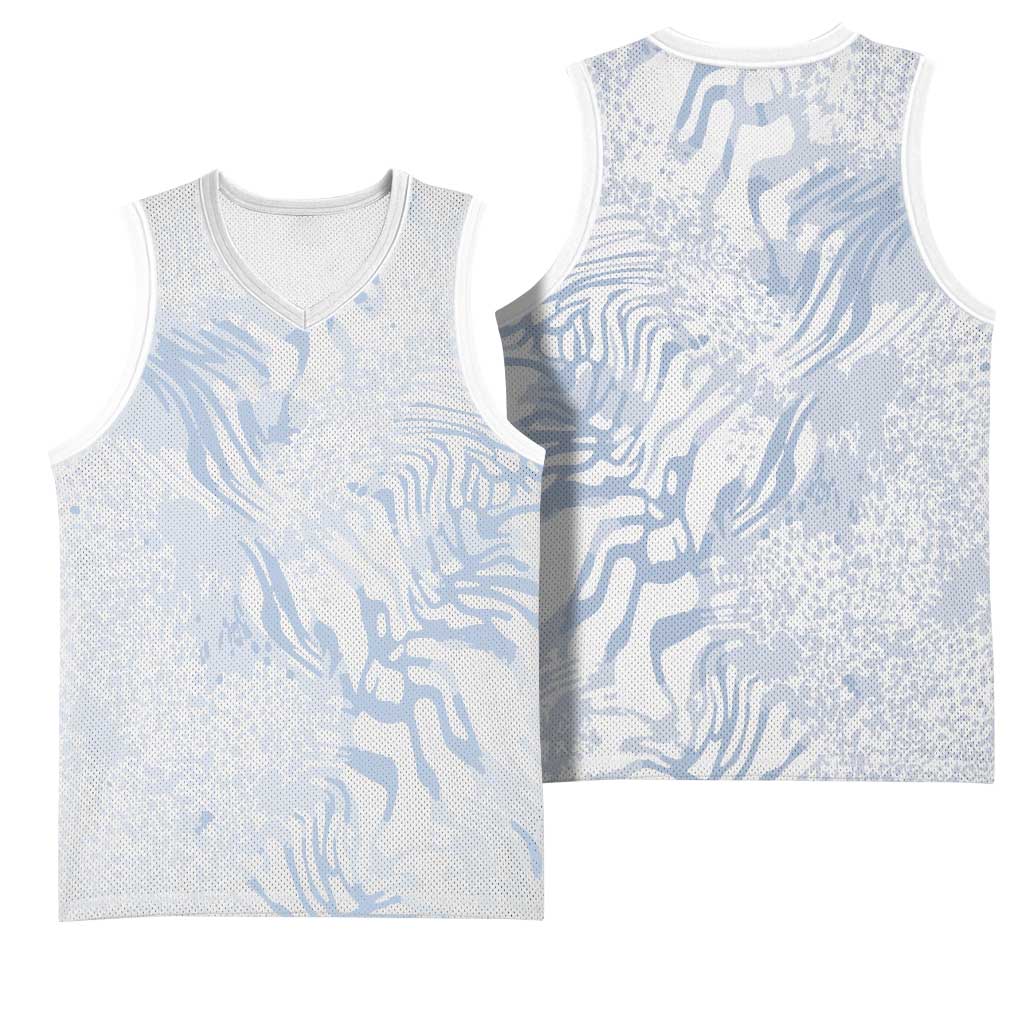 African Zebra Leopard Pattern Basketball Jersey Sky Savannah