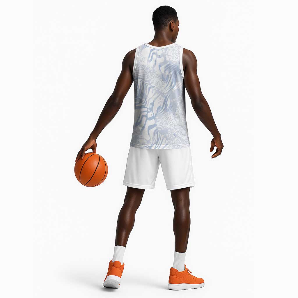 African Zebra Leopard Pattern Basketball Jersey Sky Savannah