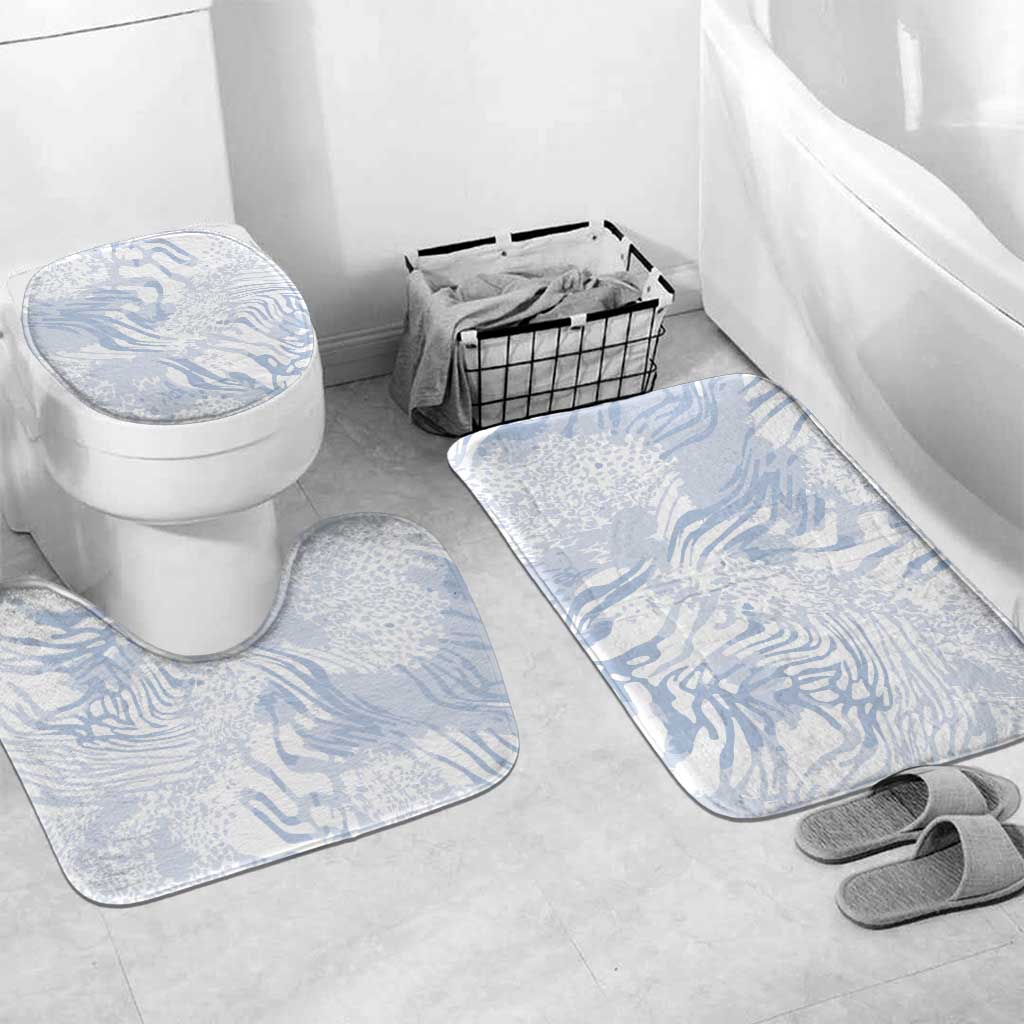 African Zebra Leopard Pattern Bathroom Set Sky Savannah