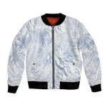 African Zebra Leopard Pattern Bomber Jacket Sky Savannah