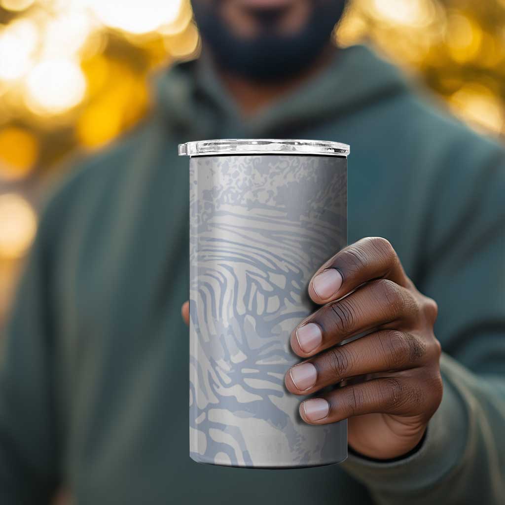 African Zebra Leopard Pattern 4 in 1 Can Cooler Tumbler Sky Savannah