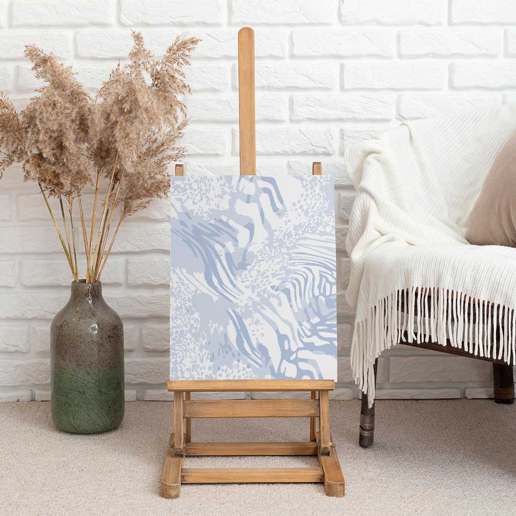 African Zebra Leopard Pattern Canvas Wall Art Sky Savannah