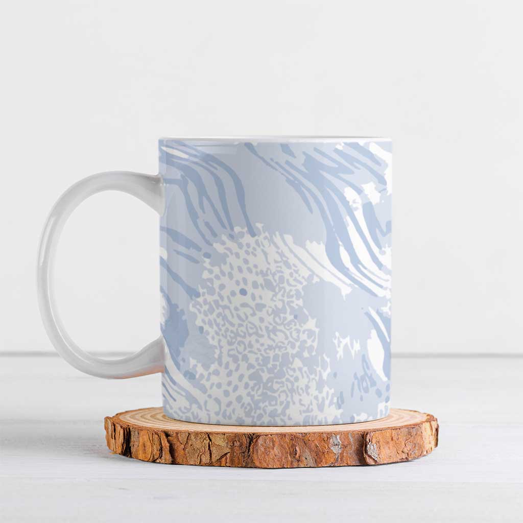 African Zebra Leopard Pattern Ceramic Mug Sky Savannah