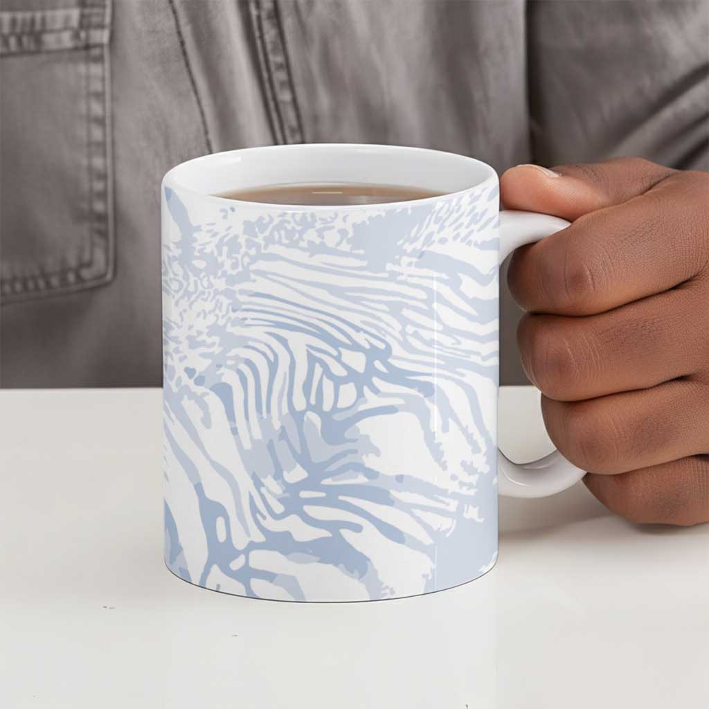 African Zebra Leopard Pattern Ceramic Mug Sky Savannah