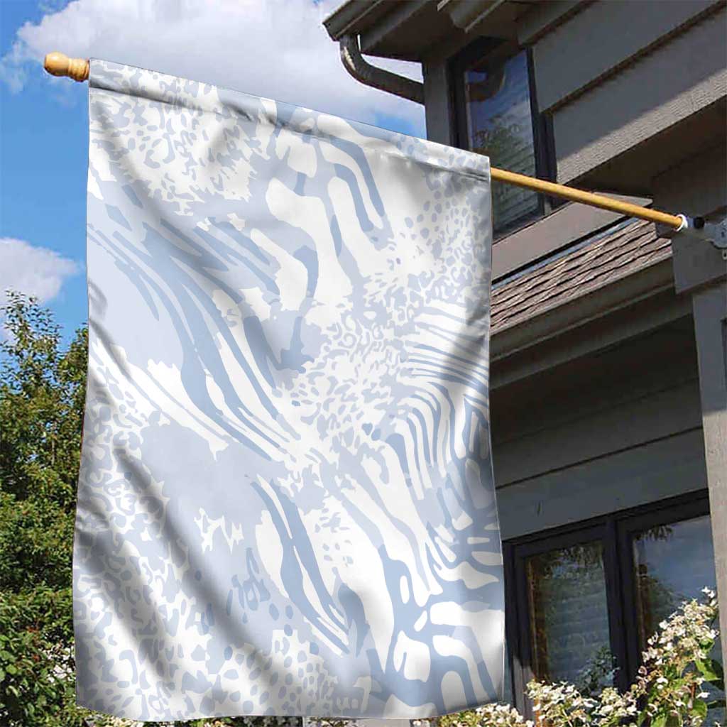 African Zebra Leopard Pattern Garden Flag Sky Savannah