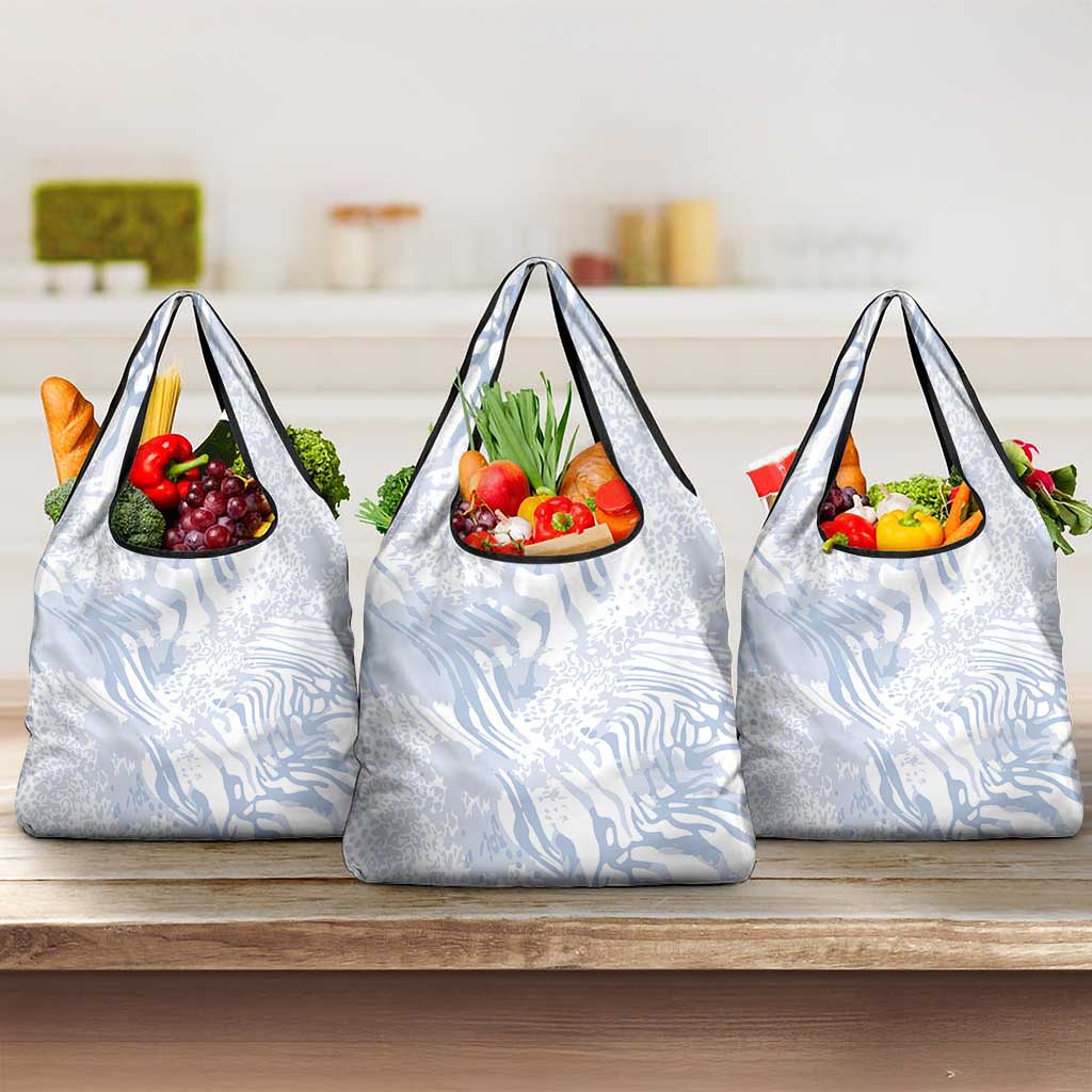 African Zebra Leopard Pattern Grocery Bag Sky Savannah