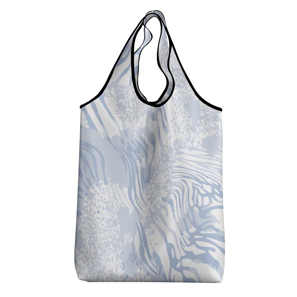 African Zebra Leopard Pattern Grocery Bag Sky Savannah