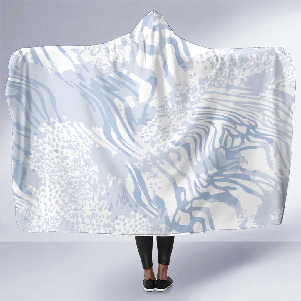 African Zebra Leopard Pattern Hooded Blanket Sky Savannah