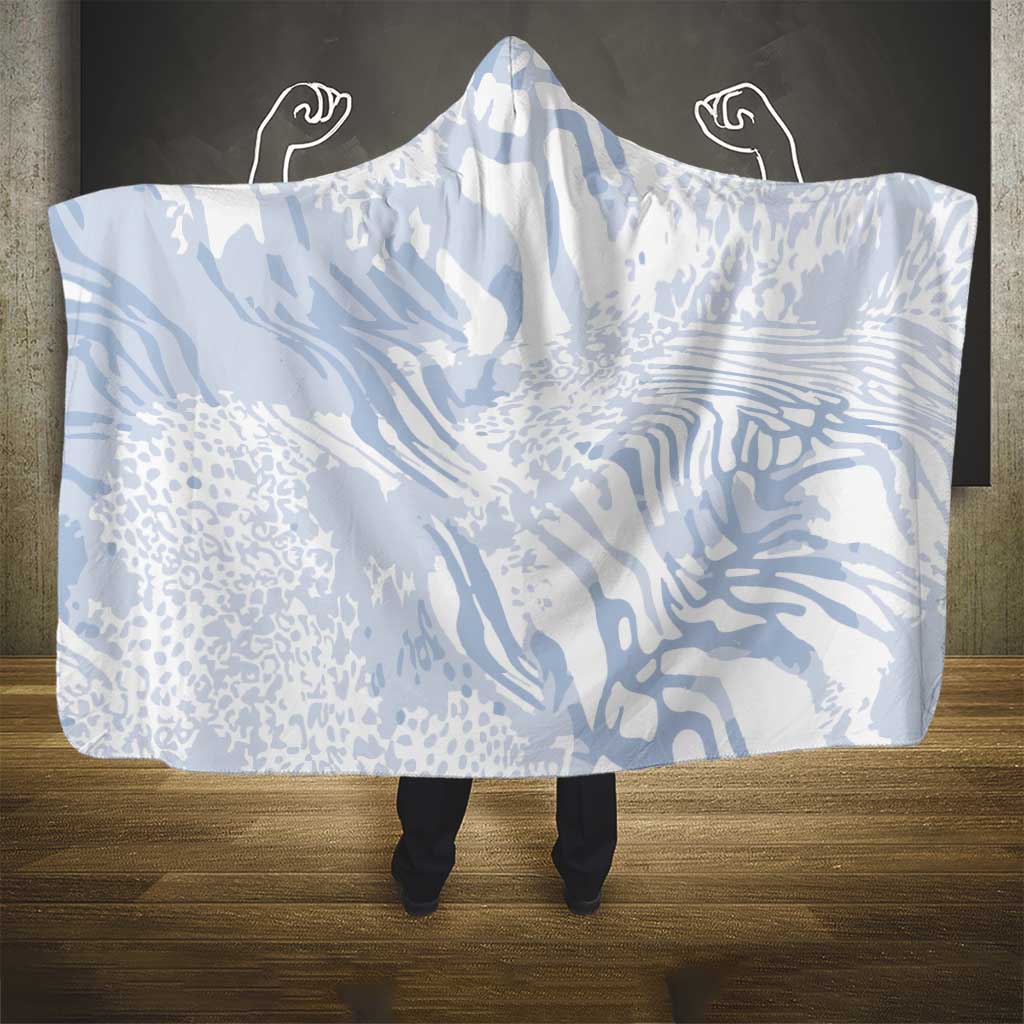 African Zebra Leopard Pattern Hooded Blanket Sky Savannah