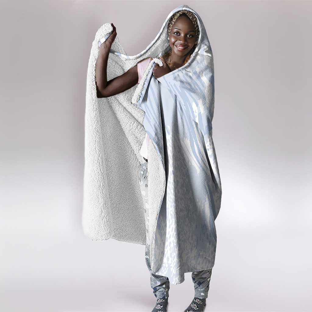 African Zebra Leopard Pattern Hooded Blanket Sky Savannah