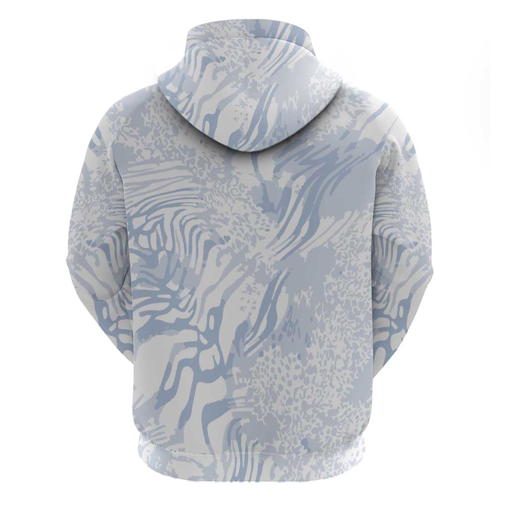 African Zebra Leopard Pattern Hoodie Sky Savannah