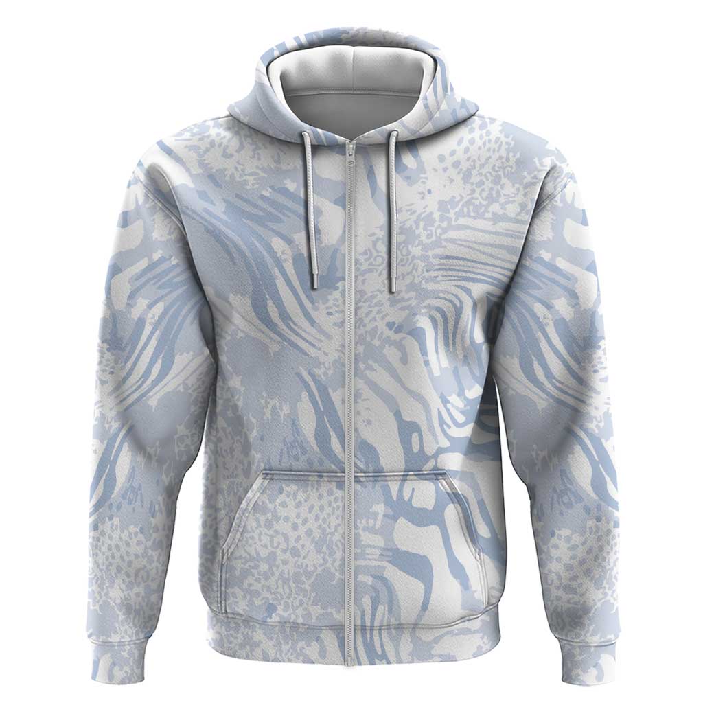 African Zebra Leopard Pattern Hoodie Sky Savannah