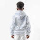 African Zebra Leopard Pattern Kid Hoodie Sky Savannah