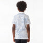 African Zebra Leopard Pattern Kid Polo Shirt Sky Savannah
