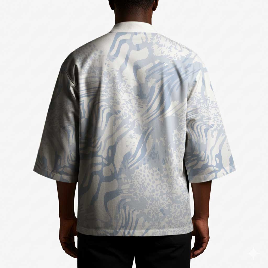 African Zebra Leopard Pattern Kimono Sky Savannah