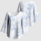 African Zebra Leopard Pattern Kimono Sleeve Blouse Sky Savannah